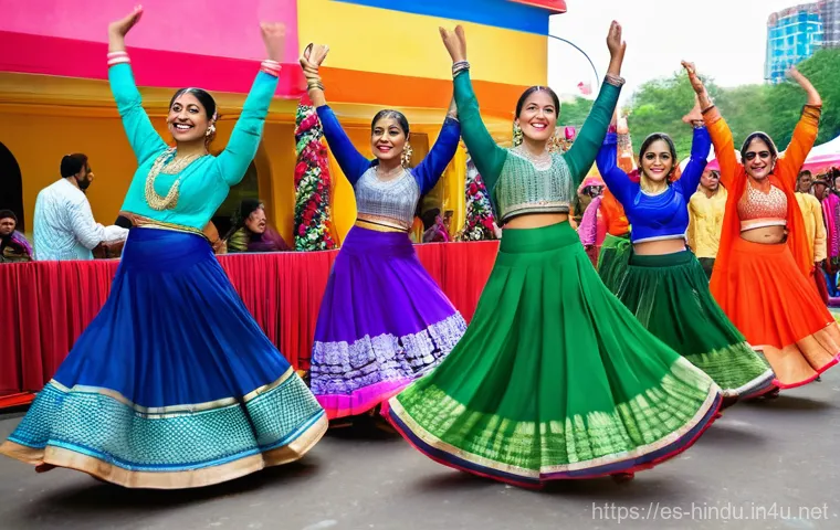 힌두교와 춤 치료 - **"Cosmic Dance of Devotion"**
    A graceful female Bharatanatyam dancer, aged 20-30, stands elegan...