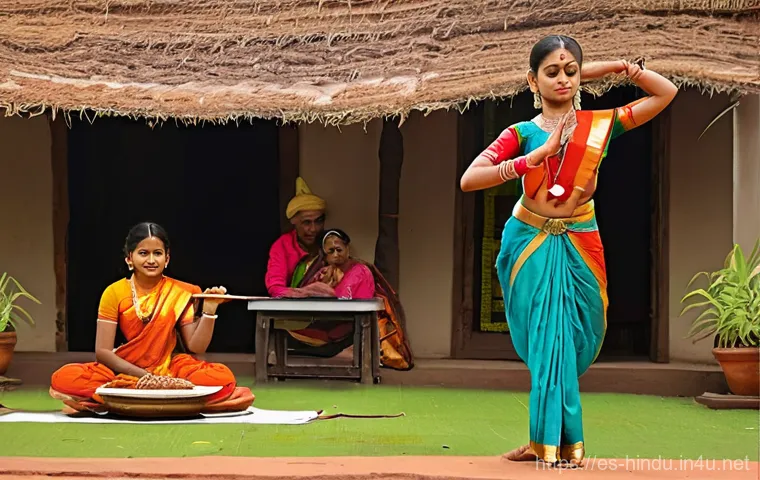 힌두교와 인도 드라비다족 - **A majestic and vibrant South Indian temple scene, capturing the essence of Dravidian architecture ...